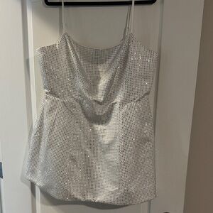 Fashion Nova Silver Mini Dress